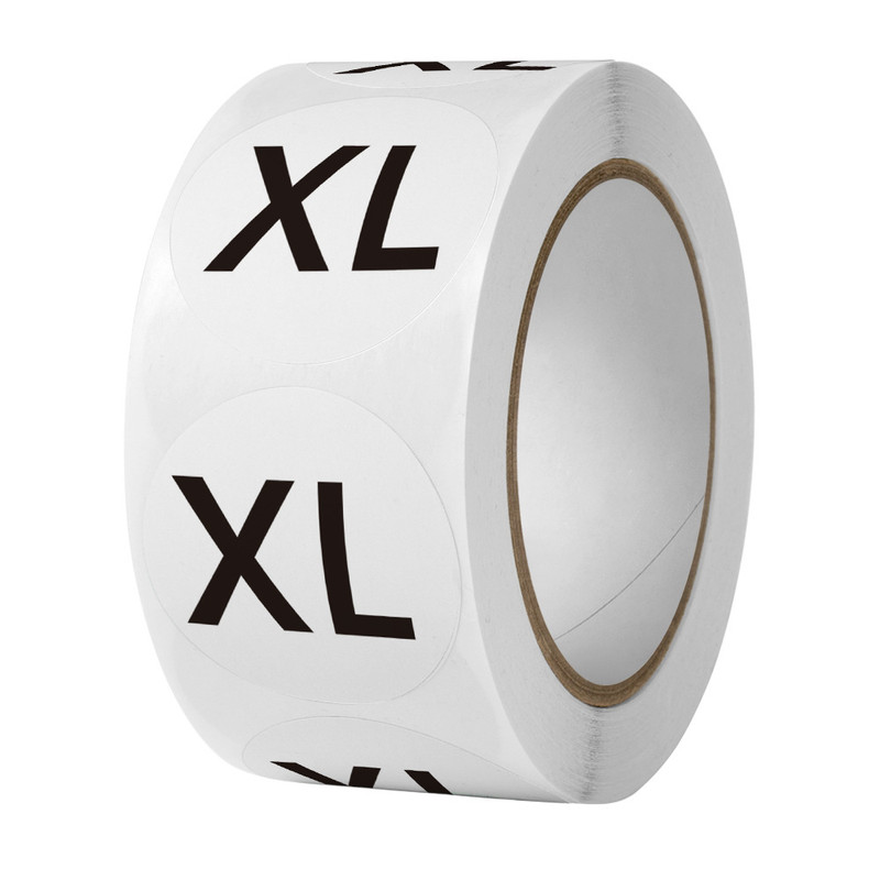 برچسب طرح سایز لباس بسته 5 عددی 