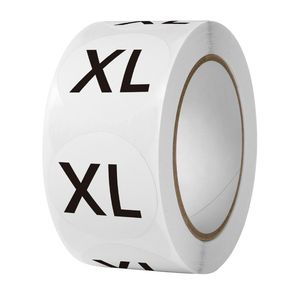 برچسب طرح سایز لباس مدل XL بسته 500 عددی