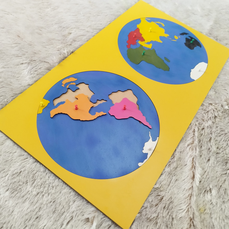 پازل آموزشی 9 تکه مدل نقشه جهان