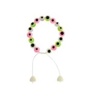 دستبند دخترانه لیمونار گالری مدل چشم نظر پاستیلی