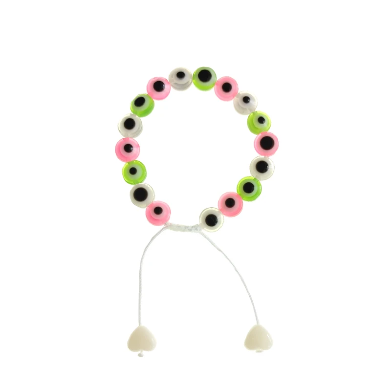 دستبند دخترانه لیمونار گالری مدل چشم نظر پاستیلی