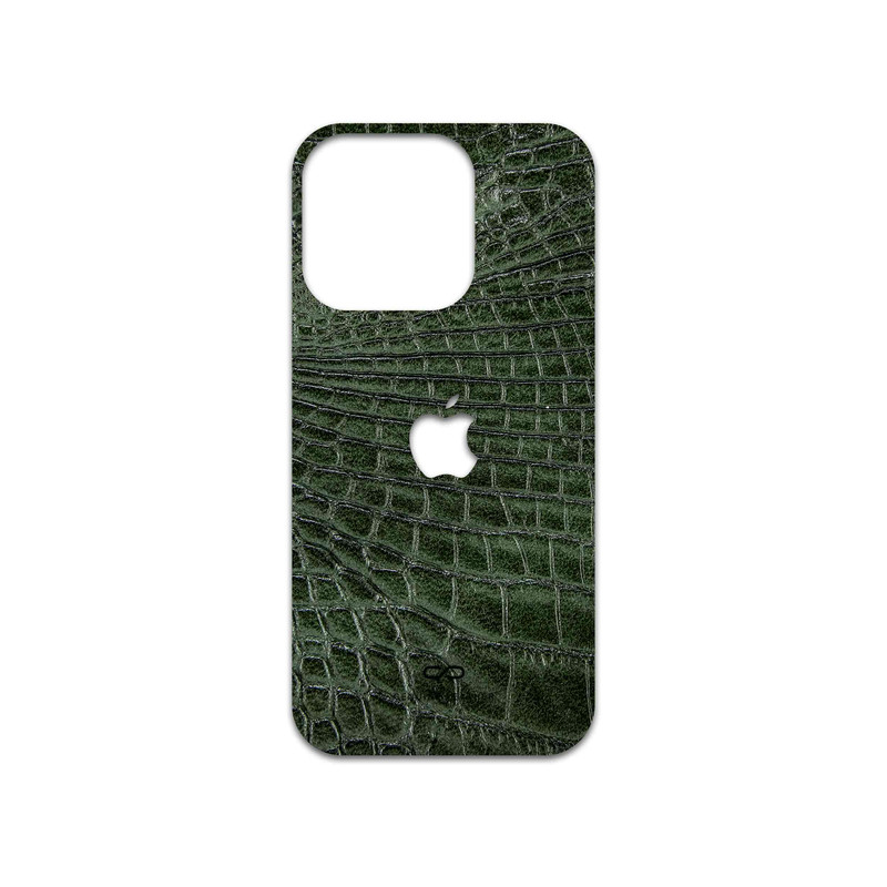 برچسب پوششی ماهوت مدل Green-Crocodile-Leather مناسب برای گوشی موبایل اپل iPhone 14 Pro