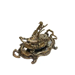 شکلات خوری برنزی کد A106 به همراه سینی