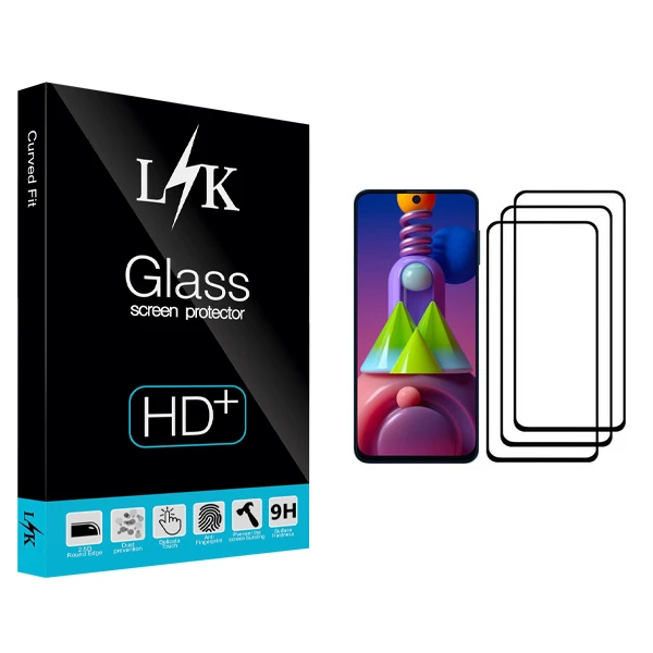 محافظ صفحه نمایش ال کی مدل +LITE مناسب برای گوشی موبایل سامسونگ Galaxy M51 بسته سه عددی