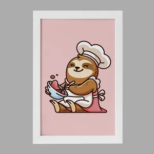 تابلو خندالو مدل حیوانات بامزه تنبل کد 28357