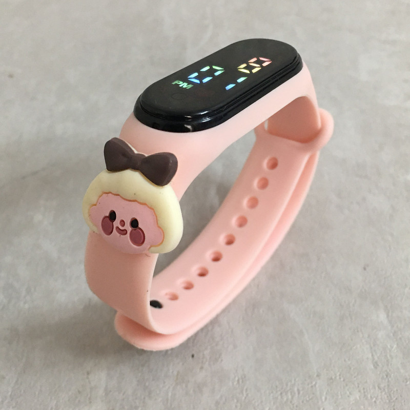 ساعت مچی دیجیتال دخترانه مدل ضد اب سیلیکونی طرح دخترک پاپیونی کد W G P 66 ساعت مچی دیجیتال دخترانه مدل ضد اب سیلیکونی طرح دخترک پاپیونی کد W G P 66