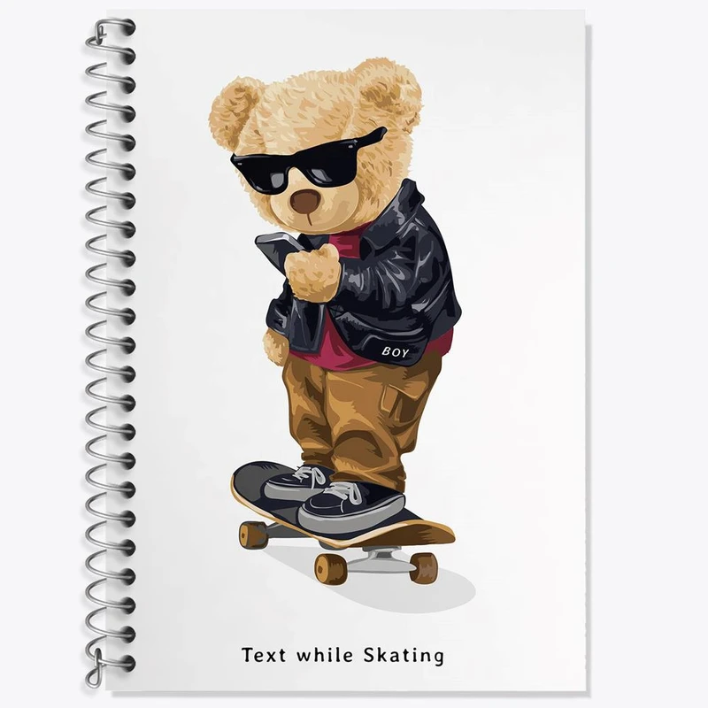 دفتر زبان 50 برگ خندالو مدل سه خط طرح تدی Teddy کد 26182