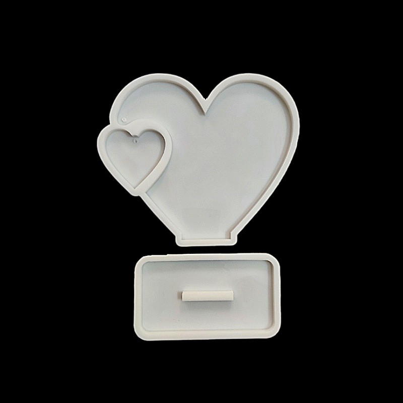 قالب رزین مدل استند قلب پایه دار  کد 2024  مجموعه 2 عددی