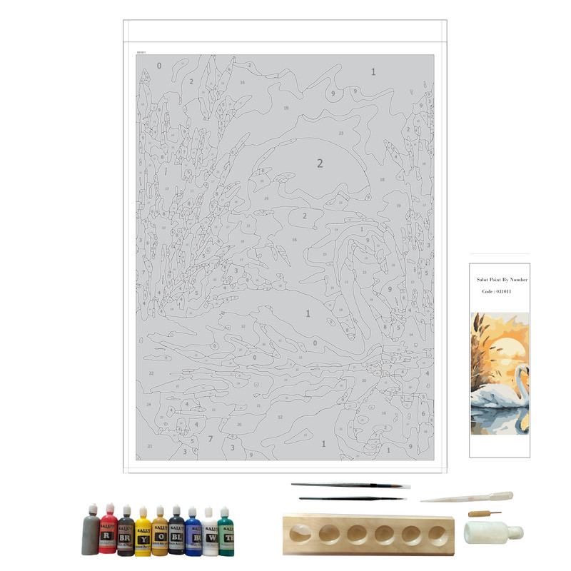 بسته رنگ آمیزی سالوت مدل آکرولیک کد 031011 مجموعه 18 عددی