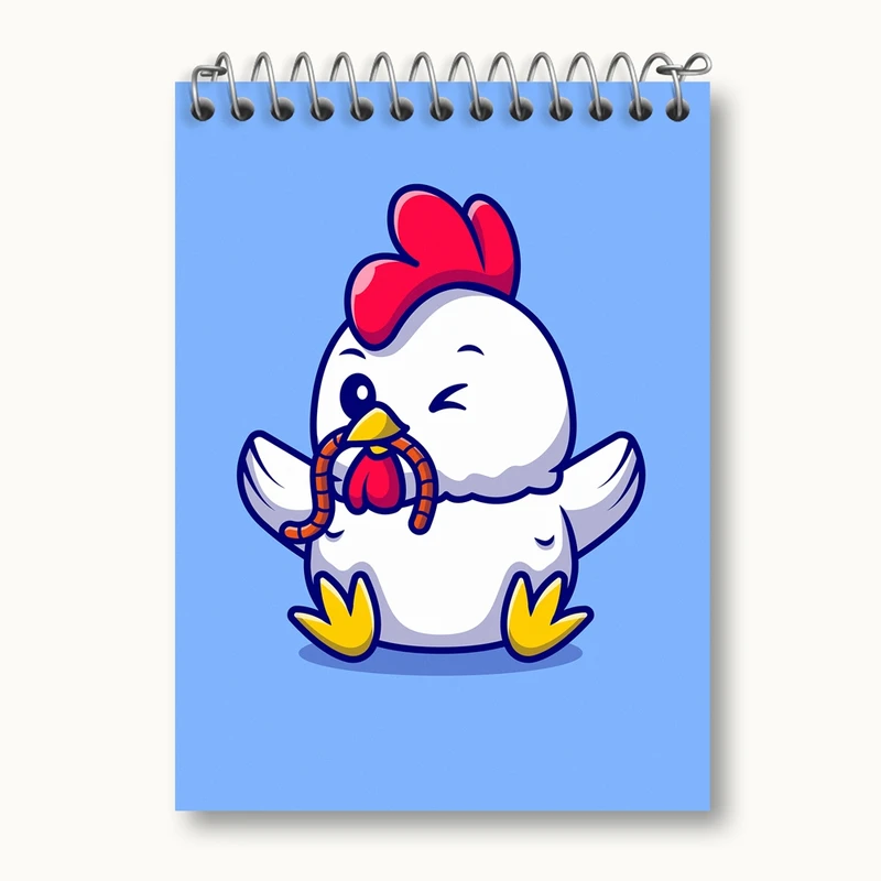 دفتر یادداشت 50 برگ خندالو مدل حیوانات بامزه خروس کد 29738