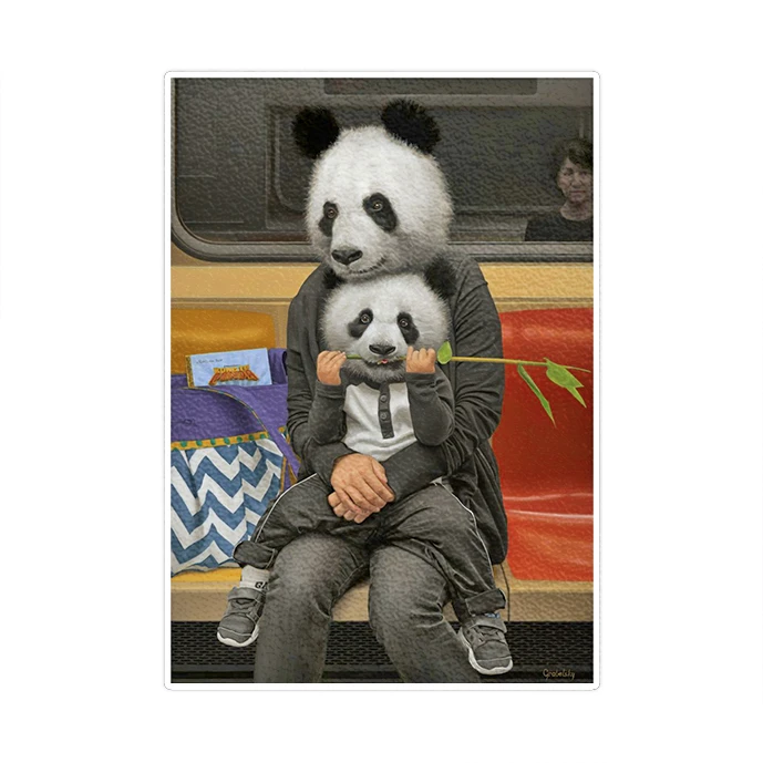  استیکر لپ تاپ ماسا دیزاین طرح پاندا مدل STK1394