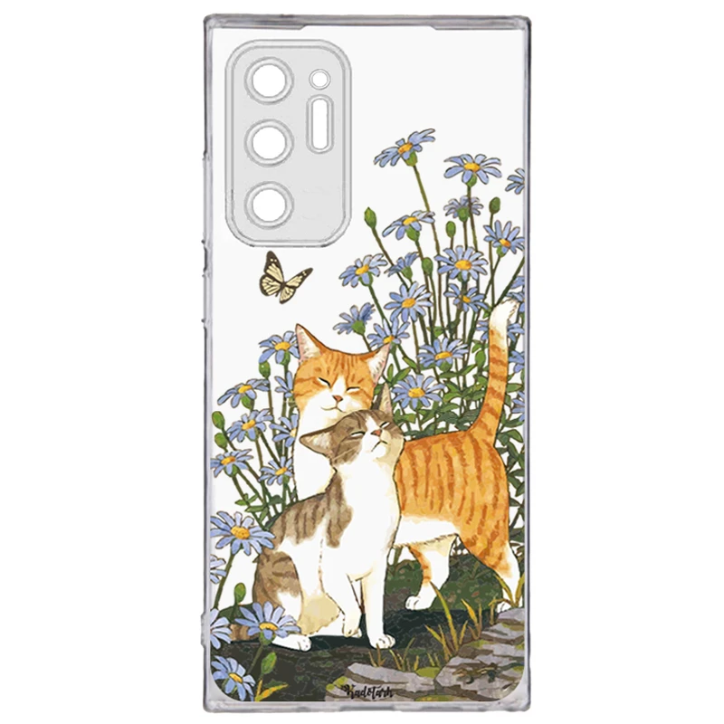 کاور طرح گربه & پروانه مناسب برای گوشی موبایل سامسونگ Galaxy Note 20 Ultra