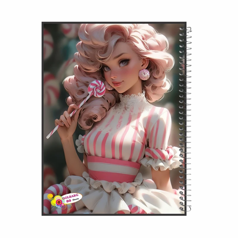 دفتر مشق 80 برگ گلبرگ مدل انیمه کد 3796