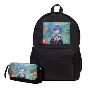 کوله پشتی مدل انیمه Re zero به همراه جامدادی