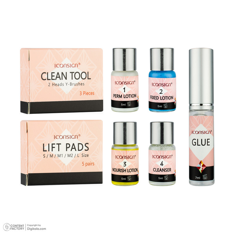 لیفت ابرو و مژه آیکون ساین مدل Lash Lift مجموعه 18 عددی