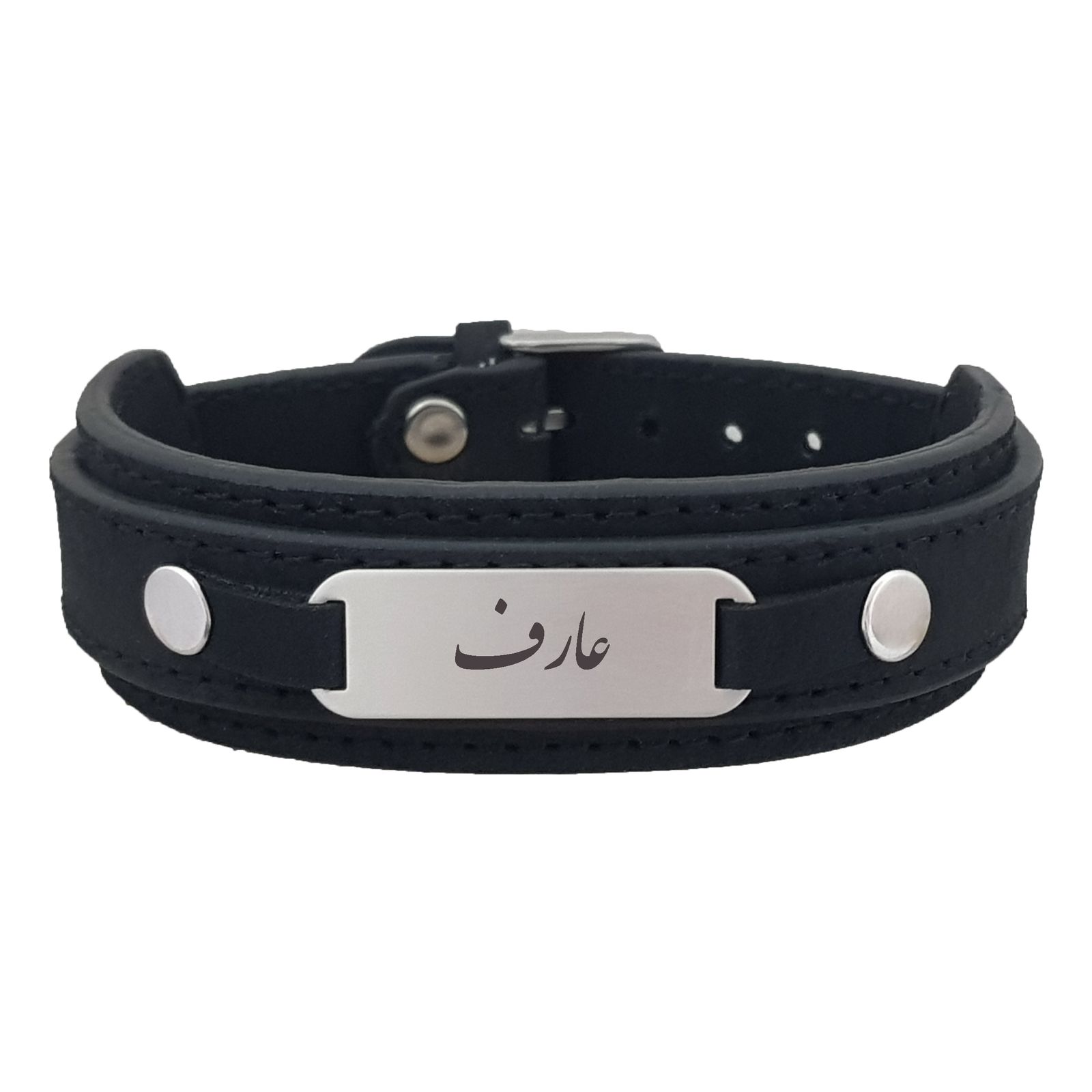 دستبند نقره مردانه ترمه ۱ مدل عارف کد Dcsf0408 -  - 1