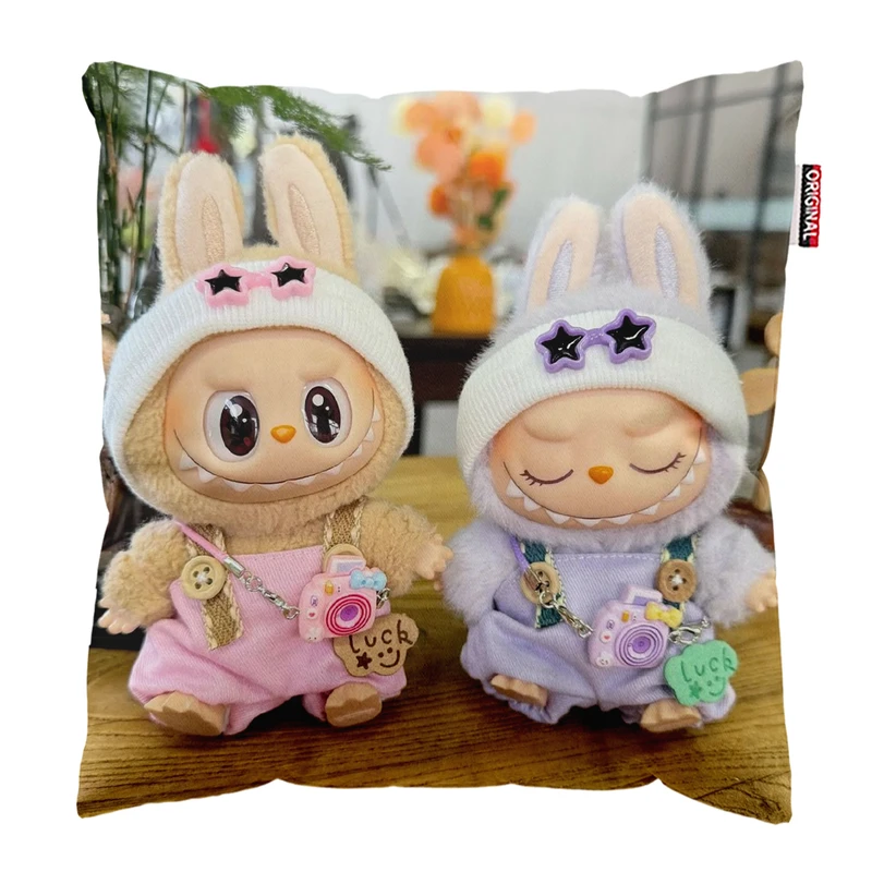 کوسن پاد آفرین مدل عروسک لبوبو کد PK301742 سایز 30*30 سانتی متر