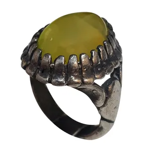 انگشتر نقره مردانه مدل شرف الشمس معدنی SSM110210