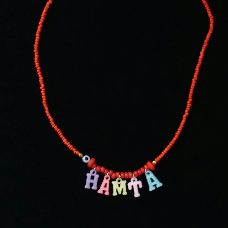 گردنبند دخترانه مدل تابستانی اسم همتا G223