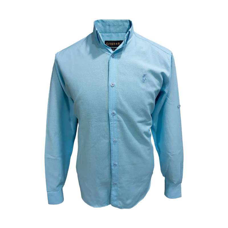 پیراهن آستین بلند مردانه مدل جودون کد 28-124086 رنگ آبی