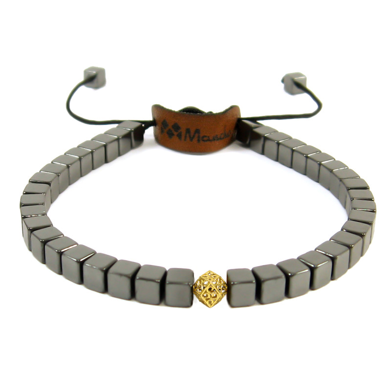 دستبند طلا 18 عیار مردانه مانچو مدل bfg039