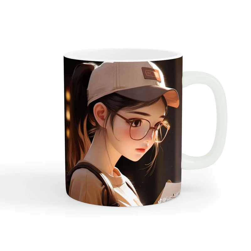 ماگ طرح دخترانه دختر جذاب کد wall-8289