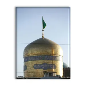کاشی اطلس آبی طرح گنبد علی بن موسی رضا مدل T4984