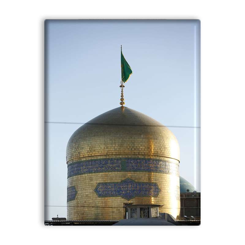 کاشی اطلس آبی طرح گنبد علی بن موسی رضا مدل T4984
