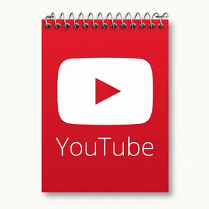 دفتر یادداشت 50 برگ خندالو مدل یوتیوب YouTube کد 8429