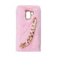 کاور طرح دخترانه دستبندی مدل خزدار پشمالو زنجیردار مناسب برای گوشی سامسونگ Galaxy J6 Plus