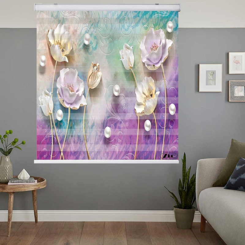 پرده زبرا زیو کد 3D1154 سایز 150x150 سانتی متر