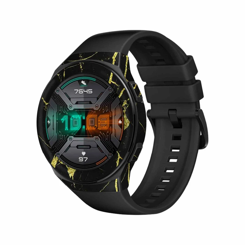  برچسب ماهوت طرح Graphite-Gold-Marble مناسب برای ساعت هوشمند هوآوی Watch GT 2e