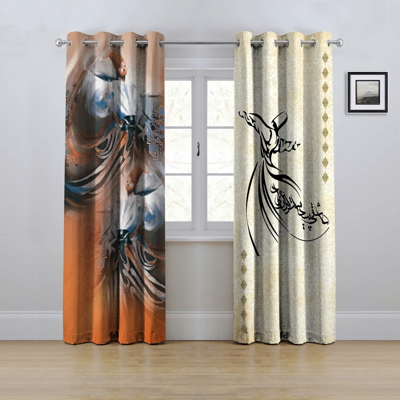 پرده مدل پانچی طرح سما سایز 280x145 سانتی متر