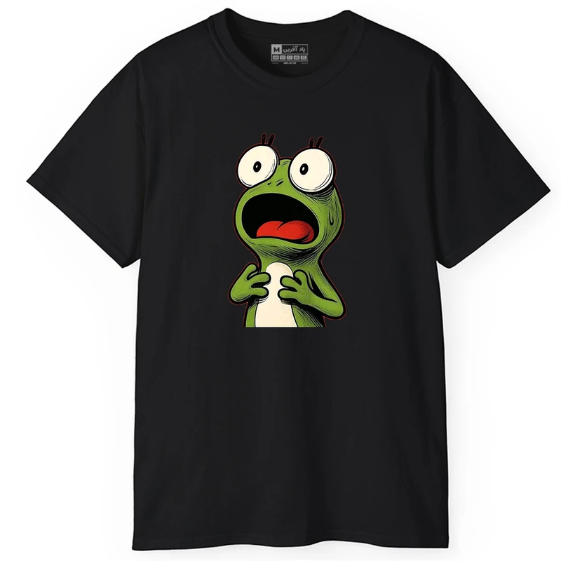 تی‌شرت آستین کوتاه مردانه پاد آفرین مدل PT568 رنگ مشکی