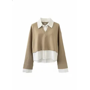 بلوز آستین بلند یقه برگردان زنانه سرژه مدل 243108