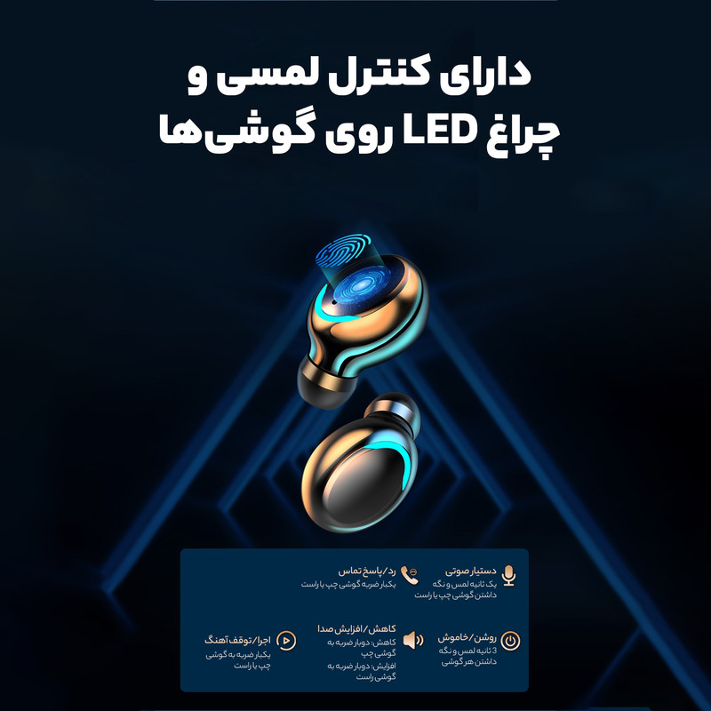 هدفون بلوتوثی مدل F͏IOTrue.W