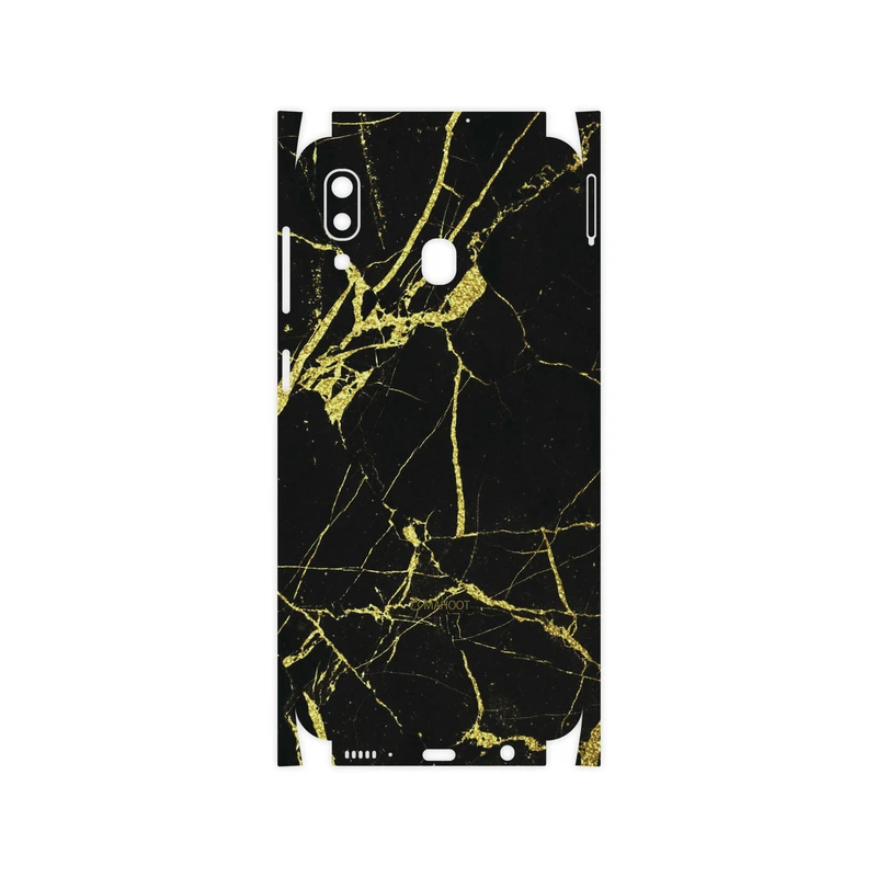 برچسب پوششی ماهوت مدل Graphite-Gold-Marble-FullSkin مناسب برای گوشی موبایل سامسونگ Galaxy A20s