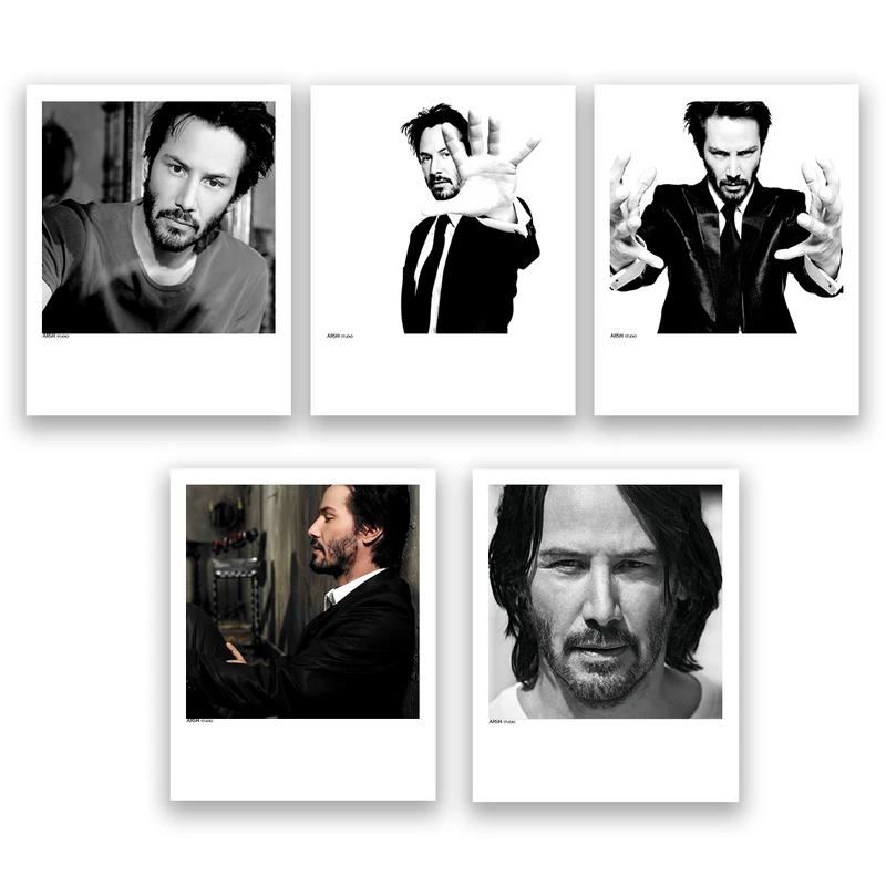 آویز تزیینی عرش مدل کیانو ریوز Keanu Reeves کد Asa202 مجموعه پنچ عددی