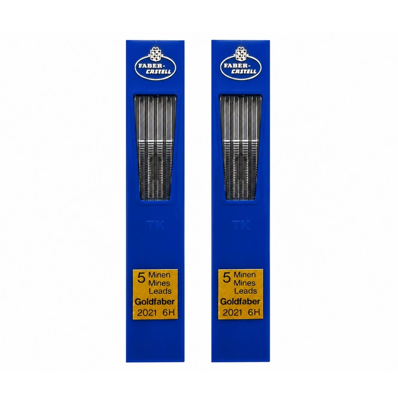 نوک مداد نوکی 2 میلی متری فابر کاستل مدل GoldFaber 2021 6H بسته 10 عددی