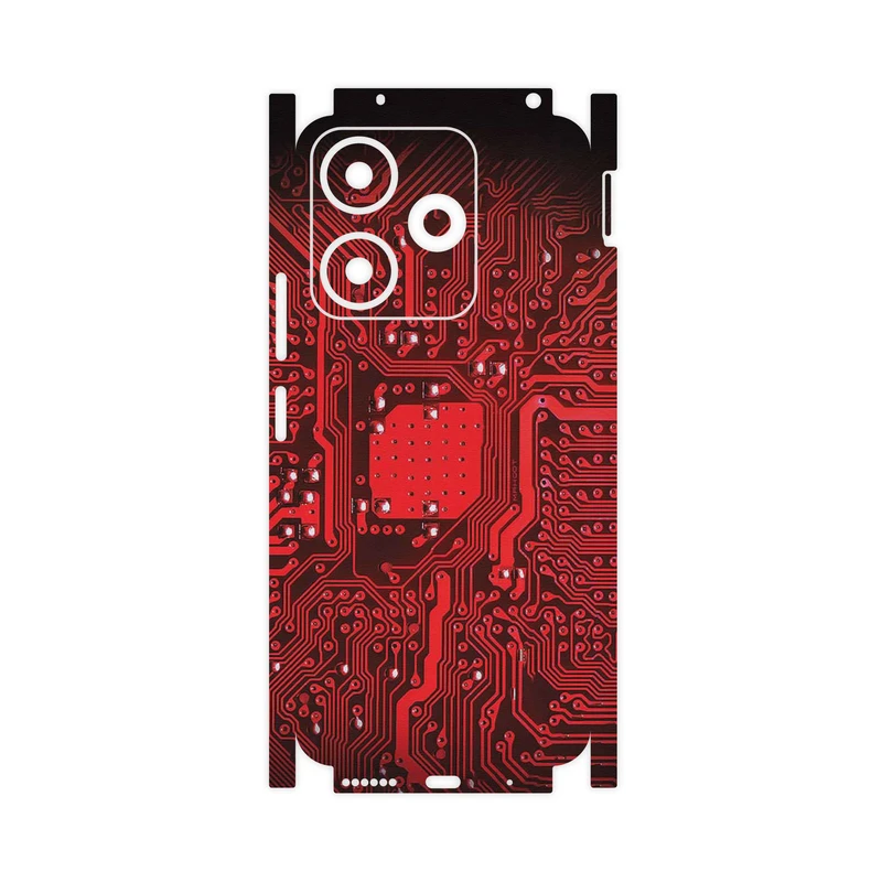 برچسب پوششی ماهوت مدل Red_Printed_Circuit_Board-FullSkin مناسب برای گوشی موبایل شیائومی Redmi 13x