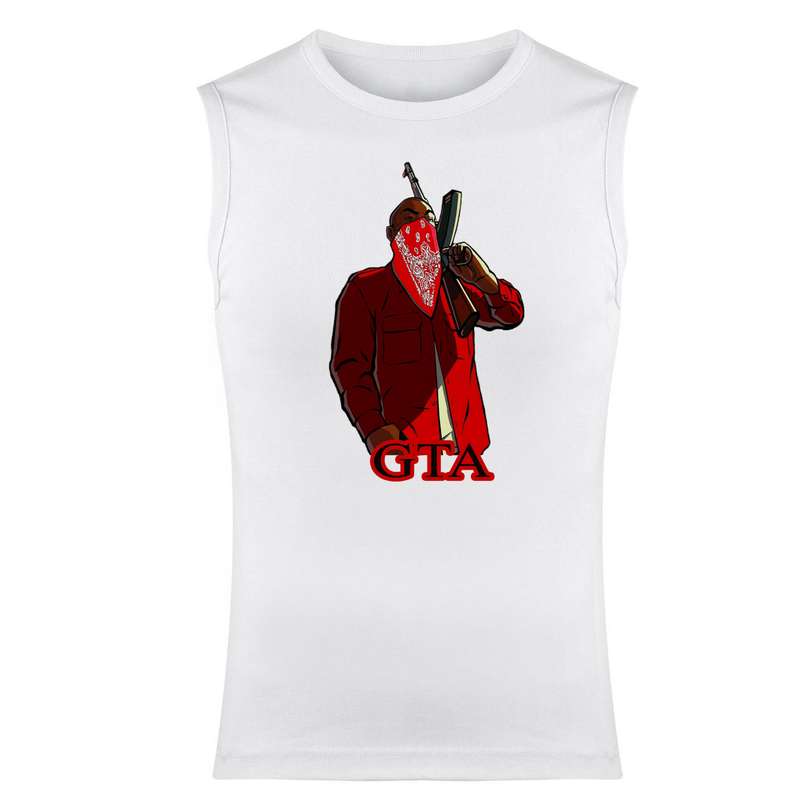تاپ مردانه مدل GTA کد E22 رنگ سفید