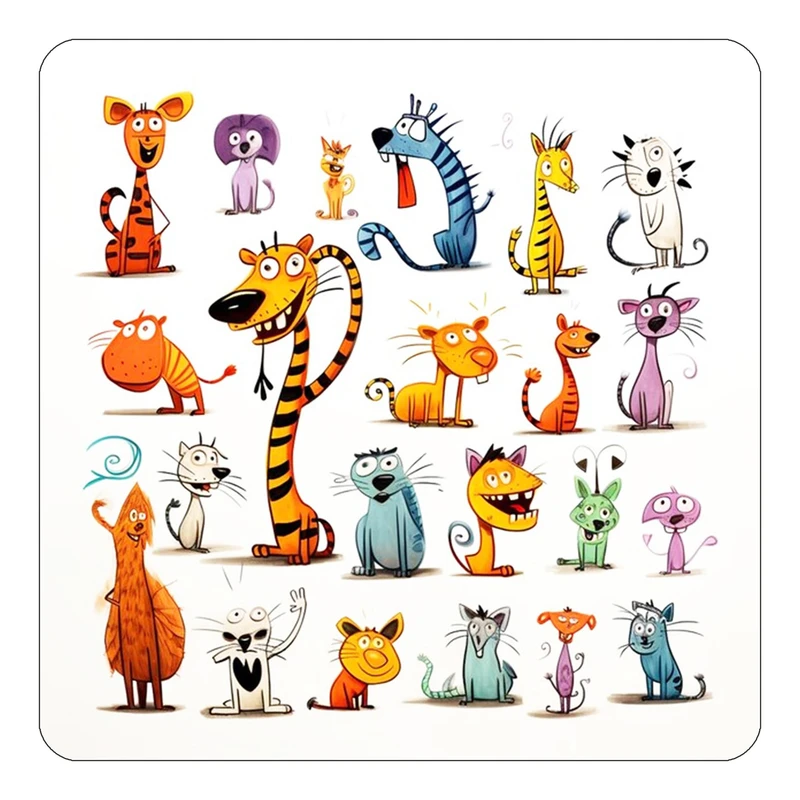 مگنت کاکتی طرح حیوانات کارتونی مدل mp27725