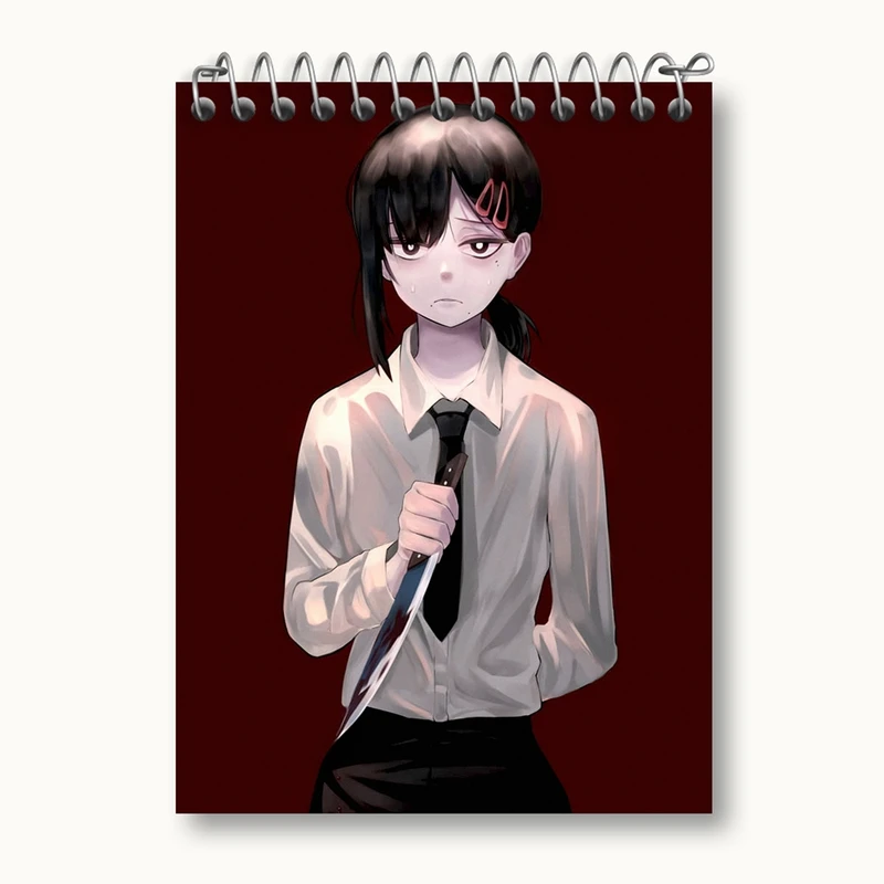 دفتر یادداشت 50 برگ خندالو مدل ریزه انیمه مرد اره ای Chainsaw Man کد 17891