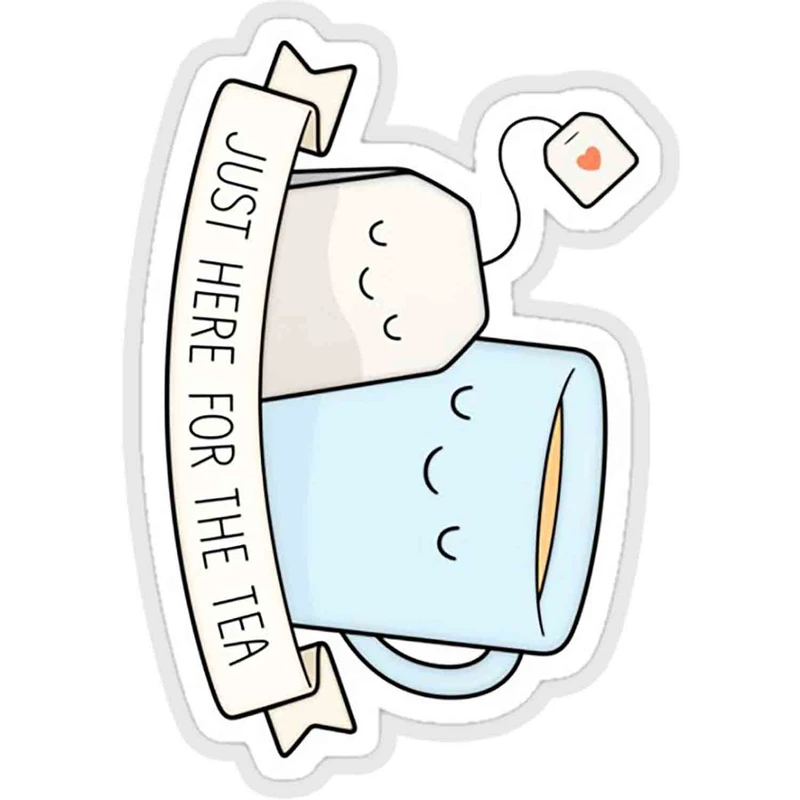 استیکر لپ تاپ طرح just here for the tea کد ST1044