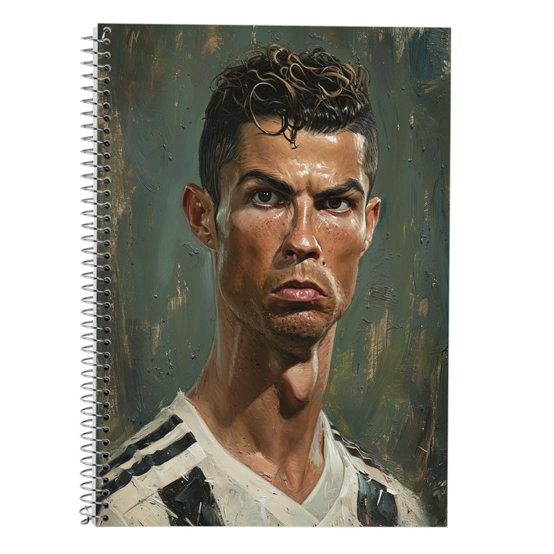 دفتر زبان 50 برگ مدوپد مدل دو خط طرح رونالدو ronaldo کد DF13479