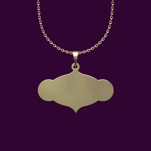 گردنبند طلا 18 عیار زنانه مدوپد مدل شکل هندسی کد P2-1-1280