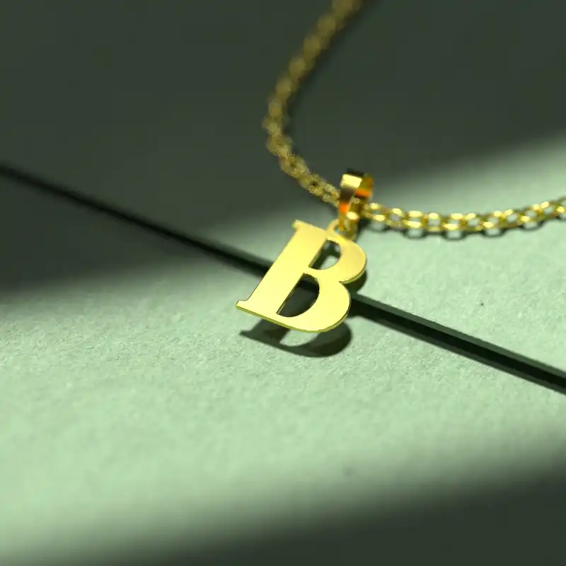 گردنبند طلا 18 عیار زنانه مدوپد مدل حرف B کد H3-1-1548