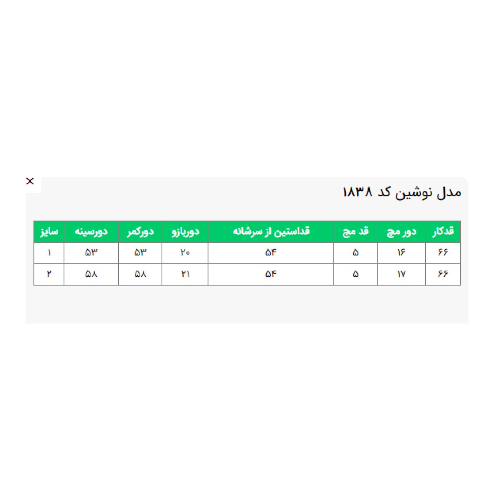 مانتو زنانه السانا مدل نوشین کد 183801 -  - 6