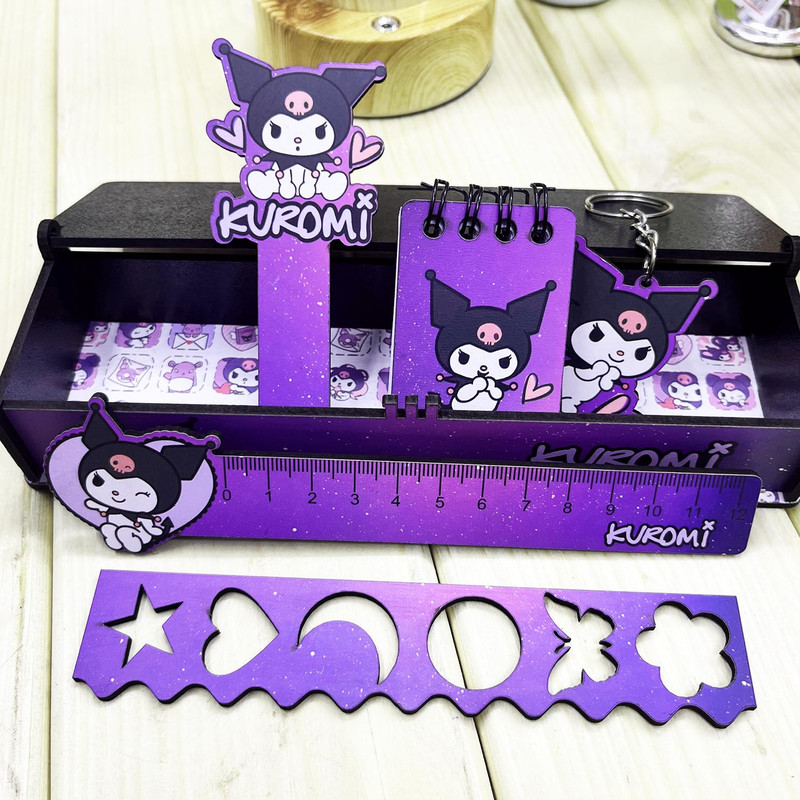 بسته لوازم تحریر مدل کورومی عروسکی بسته 6 عددی