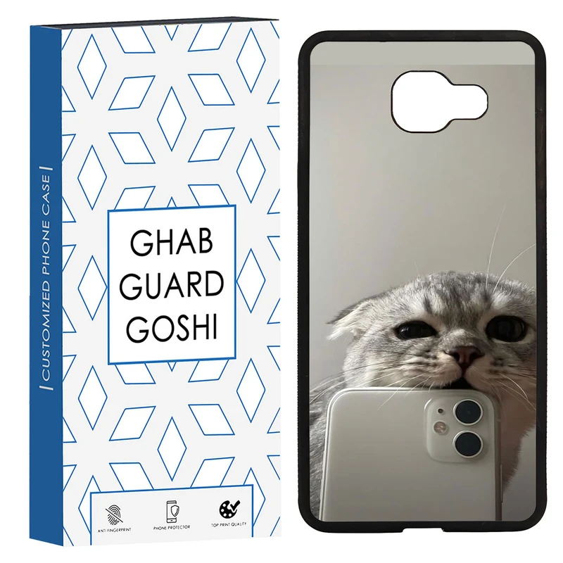 کاور قاب گارد گوشی طرح گربه سلفی کد TPU-206 مناسب برای گوشی موبایل سامسونگ Galaxy A7 2016 / A710